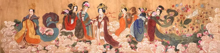The Last 7 Known Empresses of the Tang Dynasty — silk portrait by Xiang Li