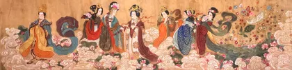 The Last 7 Known Empresses of the Tang Dynasty — silk portrait by Xiang Li