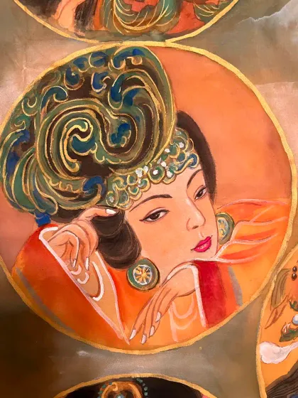 Wang Linbin — silk portrait by Xiang Li