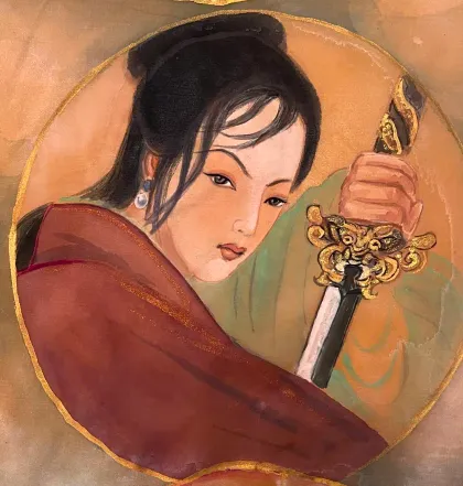 Wang Xianyuan — silk portrait by Xiang Li