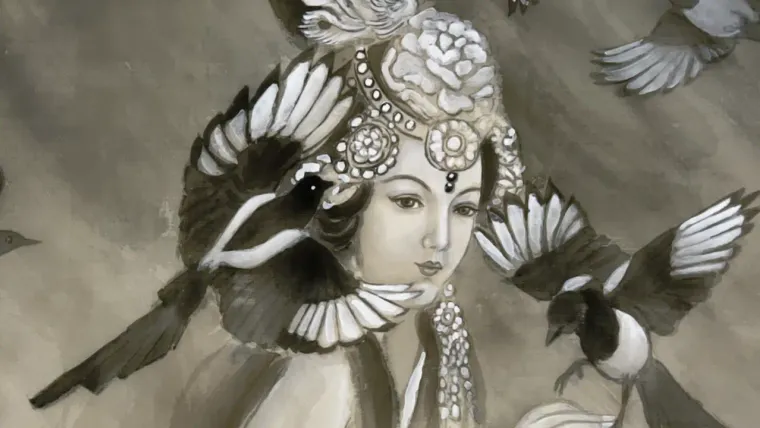 Xie Daoqing — silk portrait by Xiang Li