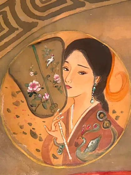 Xie Fanjing — silk portrait by Xiang Li
