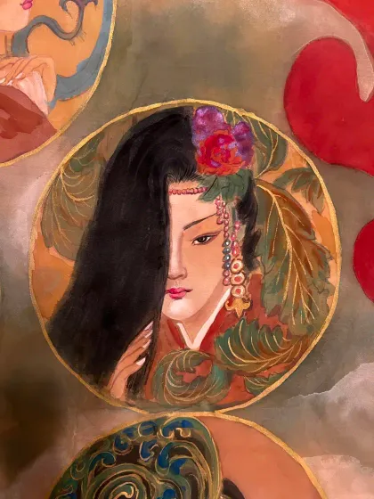 Xu Zhaopei — silk portrait by Xiang Li